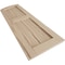 Ekena Millwork Riverwood 2 Equal Flat Panel w/Elliptical Top Faux Wood Shutters, 12W x 42H 38 Low Side, PR SHUFPL12X42RWPR - alternate 6