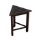 Homeroots 17" Dark Brown Teak Corner Shower Bench 383338 - alternate 7