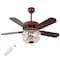 Jonathan Y Neva 42" 3-Light Rustic Industrial 6-Speed Metal/Crystal Bowl Shade Mobile-App/Remote-Controlled LED JYL9734A - alternate 1