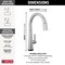 Delta Monrovia Single Handle Pull-Down Kitchen Faucet With Touch2O Technology 9191T-AR-PR-DST - alternate 5