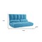 Homeroots 47" Blue Fabric Reclining Sofa With Toss Pillows 601952 - alternate 5