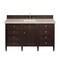 James Martin Vanities Brittany 60" Single Vanity, Burnished Mahogany, w/ 3 CM Tajnar Eclos Top w/FreePower Wireless Charger 650-V60S-BNM-FTJR - alternate 1