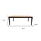 Homeroots 79" Walnut and Black Wood Dining Table 716291 - alternate 2