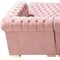 Homeroots Pink Velvet U Shaped Three Piece Sofa and Chaise Sectional With Toss Pillows 643893 - alternate 6