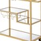 Homeroots 40in Clear and Gold Glass and Iron Rolling Prep Table 319143 - alternate 7
