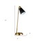 Homeroots 27" Brass Metal Desk Table Lamp With Black Cone Shade 524387 - alternate 7