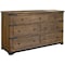 Homeroots 70" Brown and Black Solid Wood Seven Drawer Triple Dresser 524539 - alternate 3