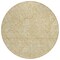 Homeroots 8' Gold And Beige Round Floral Washable Indoor Outdoor Area Rug 594625 - alternate 7