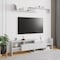 Leisuremod Surrey TV Stand with MDF Shelves and Bookcase, White STS60W - alternate 7