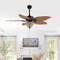 Jonathan Y Poinciana 52" 3-Light Coastal Bohemian Iron/Wood Palm Leaf LED Ceiling Fan w/ Pull Chain, Light Brown JYL9720C - alternate 8