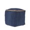 Homeroots 18" Indigo Cotton And Jute Cube Pouf Ottoman 551553 - alternate 6