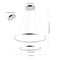 Jonathan Y Brice 24" 2-Light Modern Contemporary Metal Round Integrated LED Pendant, Chrome JYL7204C - alternate 8