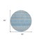 Homeroots 8' Sky Blue And Denim Blue Round Quatrefoil Washable Indoor Outdoor Area Rug 583242 - alternate 6