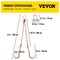 Vevor 5/16"x2' G80 Tow Chain J Hook V-Chain Bridle Grab & T Hook Wrecker 10800lb TJ5/16*2FT-A2 - alternate 6