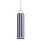 Hudson Valley Lighting Brookville 1 Light Pendant 5 In. Aged Brass/Blue Combo 2384-AGB/BL - alternate 1