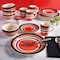 Gibson Home Casa Stellar 16 Piece Round Stoneware Dinnerware Set in Red 97694.16R - alternate 6