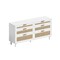 Homeroots 59" White Wood Accent Cabinet With Six Drawers 716336 - alternate 4
