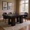 Homeroots 70" Black Faux Marble and Wood Double Pedestal Base Dining Table 564892 - alternate 12