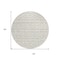 Homeroots 8' Ivory And Beige Round Geometric Washable Indoor Outdoor Area Rug 613779 - alternate 7