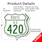 Signmission Route Marker Shield Sign Us 420, 6 inch X 6 inch, Plastic Sign, 2PK SHI-P-2PACK-6-477 - alternate 6