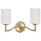 Nuvo Liam, 2 Light Vanity, Burnished Brass, White Opal Glass 60/8202 - alternate 6