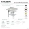 Kingston Brass 36-Inch Carrara Marble Console Sink with Brass Legs and Shelf, 8-Inch, 3-Hole KVPB3630MBSQB5 - alternate 2