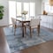 Homeroots 8' X 10' Denim Blue And Silver Abstract Washable Indoor Outdoor Area Rug 602698 - alternate 7
