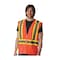 Pip ANSI Type R Class 2 Two-Tone Mesh Vest with "D" Ring Access 302-0600D-OR/3X - alternate 3
