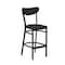 Flash Furniture Wright Barstool w/500 LB. Capacity Black Steel Frame, Black Vinyl Boomerang Back, Black Vinyl Seat XU-DG6V6BKV-BK-GG - alternate 1