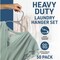 Lifemaster Heavy-Duty Plastic Hangers, Non-Slip, Space-Saving, Holds 5 lbs, Gray, 50PK LMPLCGRY50 - alternate 5