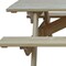 Homeroots Beige Solid Wood Outdoor Picnic Table Umbrella Hole 525027 - alternate 6