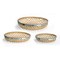 Homeroots Set Of Three Brown Round Solid Wood Serving Tray 516306 - alternate 1