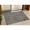 Homeroots 3' X 5' Brown Black And Gray Geometric Washable Indoor Outdoor Area Rug 594797 - alternate 1