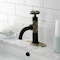 Kingston Brass One-Handle 1-Hole Bathroom Faucet with Knurled Handle, Deck Plate, and Push Pop-Up Drain KSD2823RKX - alternate 3