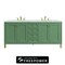 James Martin Vanities Chicago 72 in. Double Vanity, Smokey Celadon, w/ 3 CM Victorian Silver Silestone Top 503-V72-SC-FVSL - alternate 1