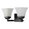 Jonathan Y Staunton 15" 2-Light Farmhouse Cottage Metal LED Vanity Light w/Frosted Glass Shades, Oil Rubbed Bron JYL7523A - alternate 12