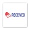 Accu-Stamp2 Stamp, Red/Blue, Received, 1-5/8"x1/2" 035537 - alternate 8