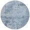 Homeroots 8' Denim Blue And Silver Round Abstract Washable Indoor Outdoor Area Rug 602697 - alternate 7