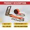 Mytee Products 4inx30ft Orange Ratchet Strap with Chain Anchor 6667 Lbs WLL Hi Abrasion Tie Down RS430AC - alternate 4
