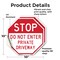 Signmission Stop Do Not Enter Private Driveway, 10 inch X 10 inch, Vinyl Decal, 2PK OC-D-2PACK-10-278 - alternate 3