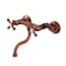 Kingston Brass Double-Handle Wall Mount Bathroom Faucet, Antique Copper KS211AXAC - alternate 1