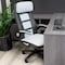 Elama High Back Adjustable Faux Leather and Fabric Office Chair in Dark Gray and Light Gray ELM-F-006 - alternate 6