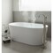 Anzzi Gazelle Series 2-Handle Freestanding Claw Foot Tub Faucet with Hand Shower in Brushed Nickel FS-AZ0047BNR - alternate 2