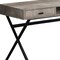 Homeroots 47" Taupe and Black Computer Desk With Two Drawers 333546 - alternate 6