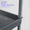 Luxor Utility Cart with Deep Lipped Plastic Shelves, 400 lb Load Capacity, 3 Shelves, 32 in L, 24 in W TC111-G - alternate 14
