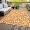 Homeroots 3' X 5' Orange And Ivory Geometric Washable Indoor Outdoor Area Rug 599298 - alternate 7