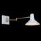 Jonathan Y Hygge 16" Swing Arm 1-Light Modern Midcentury Iron USB Charging Port LED Sconce, White/Brass Gold JYL1302A - alternate 11