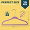 Lifemaster Purple Velvet Kids Hangers 20 Pack, 10.83" Non-Slip, Slim ABS, Swivel Hook & Notches LMVVBH20PU - alternate 7