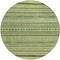 Homeroots 8' Artichoke Green And Taupe Round Striped Washable Indoor Outdoor Area Rug 615316 - alternate 5
