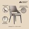 Manhattan Comfort 6-Piece Tremont Dining Chair in Taupe 6-DC104-TP - alternate 7